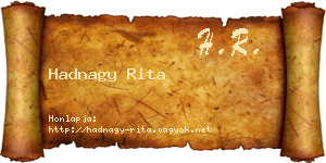 Hadnagy Rita névjegykártya