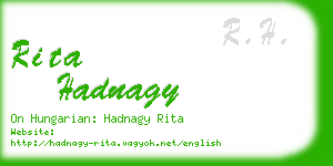 rita hadnagy business card